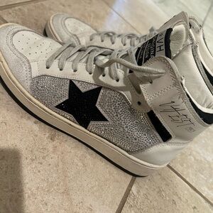 Vintage Havana White and Black Star High-Tops